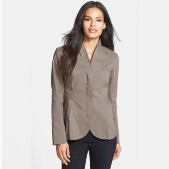 Eileen Fisher Ramie Silk Zip Up Jacket Blazer - Picture 2 of 10
